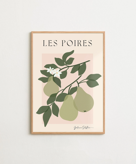 Les Poires poster visad med valfri ram – FrenzyFrame