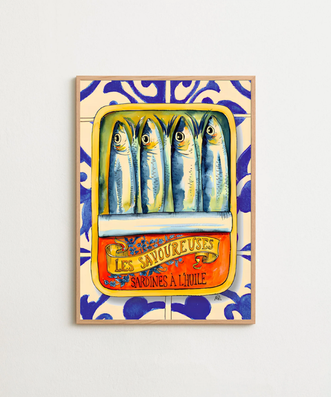Les Savoureuses poster visad med ram som tillval - FrenzyFrame