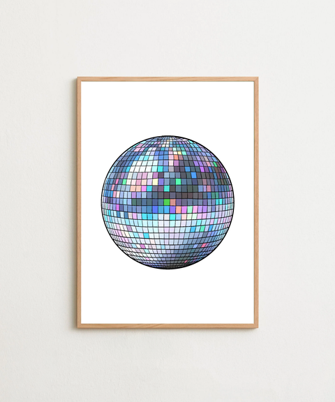Lite disco har ingen dött av svart poster visad med ram som tillval – FrenzyFrame