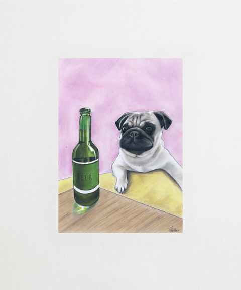 Loving Gaze poster med ögonkontakt – FrenzyFrame