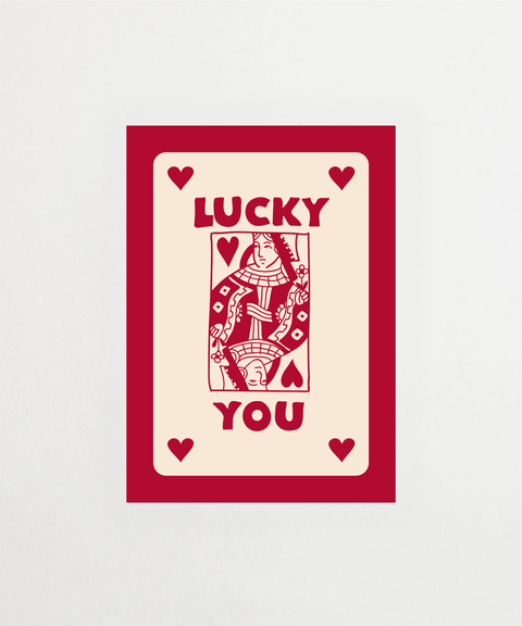 Lucky You poster med inspirerande text – FrenzyFrame