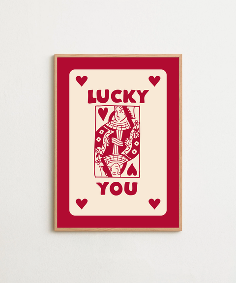 Lucky You poster visad med ram som tillval - FrenzyFrame
