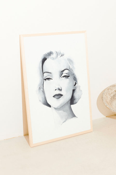 Marilyn III poster visad i miljö med ram som tillval – FrenzyFrame