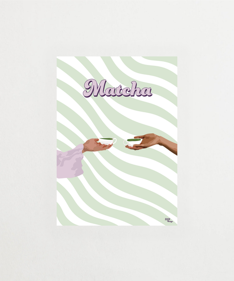 Matcha poster med grönt te-motiv – FrenzyFrame