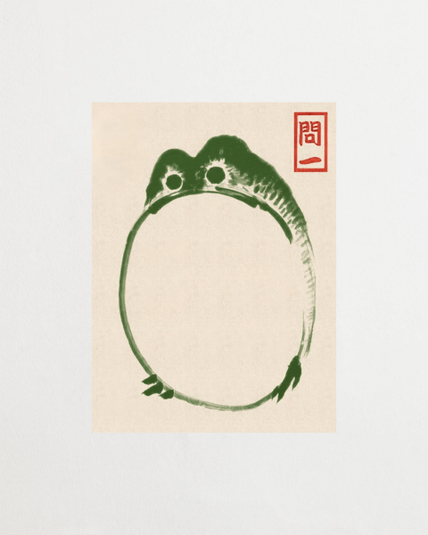 Matsumoto Hoji Frog Circle poster visad med ram som tillval – FrenzyFrame