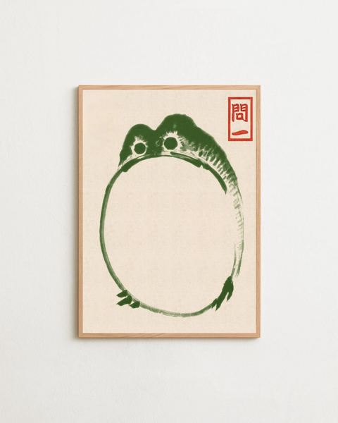 Matsumoto Hoji Frog Circle poster med japansk konst – FrenzyFrame