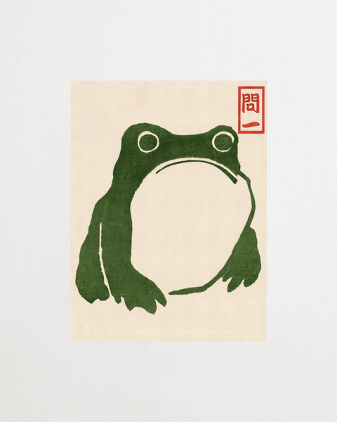 Matsumoto Hoji Frog poster – japansk grodillustration – FrenzyFrame
