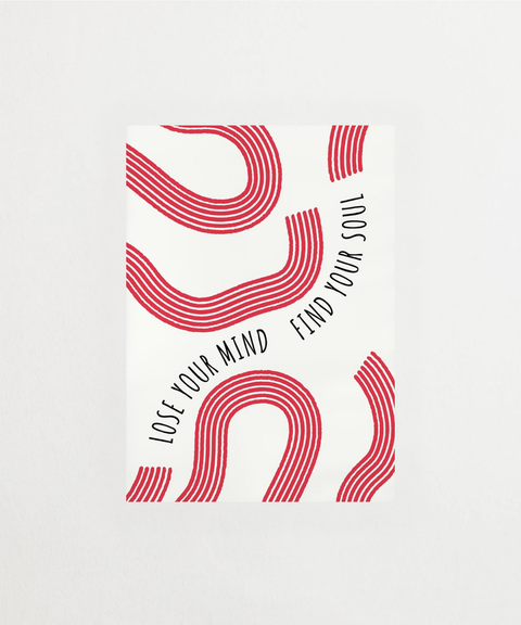 Mind Lost, Soul Found poster med inspirerande text – FrenzyFrame