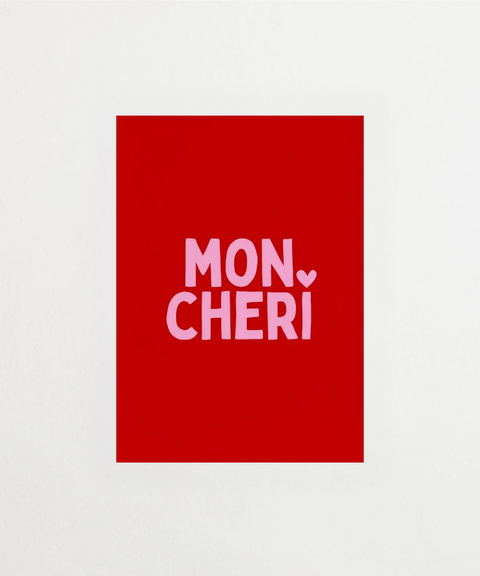 Mon Chéri poster med klassiskt motiv – FrenzyFrame