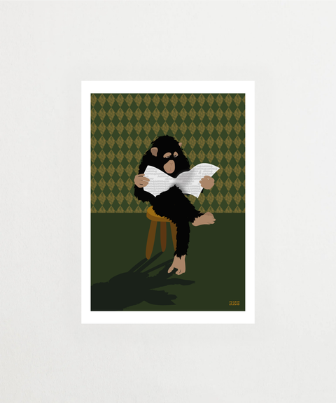 Monkey poster med djurmotiv – FrenzyFrame