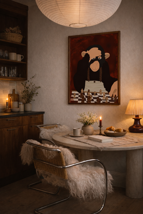 Monkey Schack matt poster visad med valfri ram – FrenzyFrame