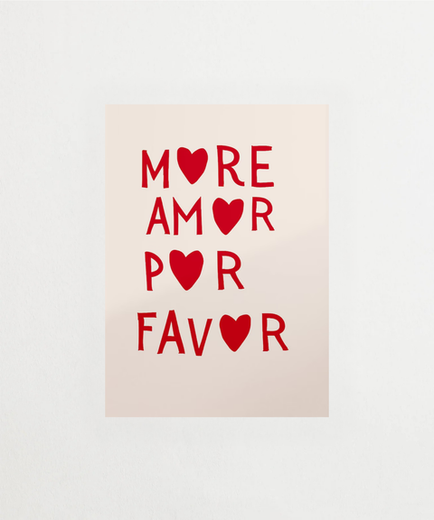 More Amor poster med kärleksfullt motiv – FrenzyFrame