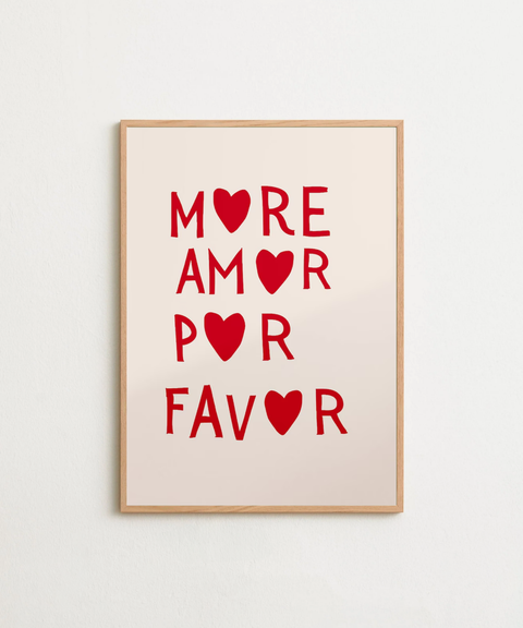 More Amor poster visad med ram som tillval – FrenzyFrame