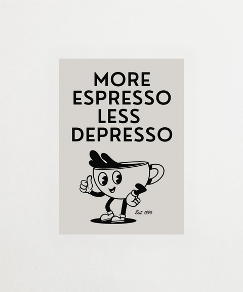 More Espresso poster med kaffemotiv – FrenzyFrame