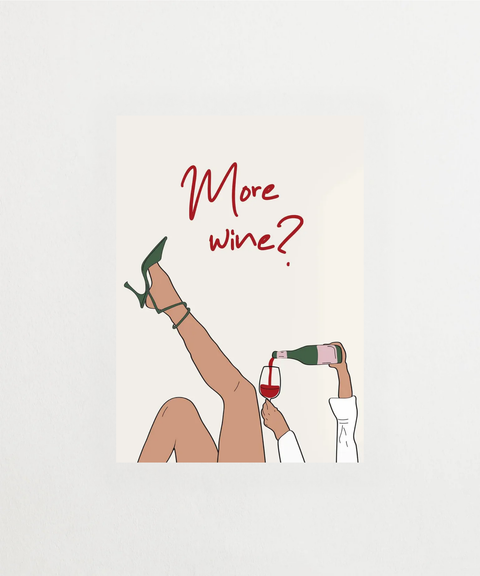 More Wine? poster med vintavla motiv – FrenzyFrame