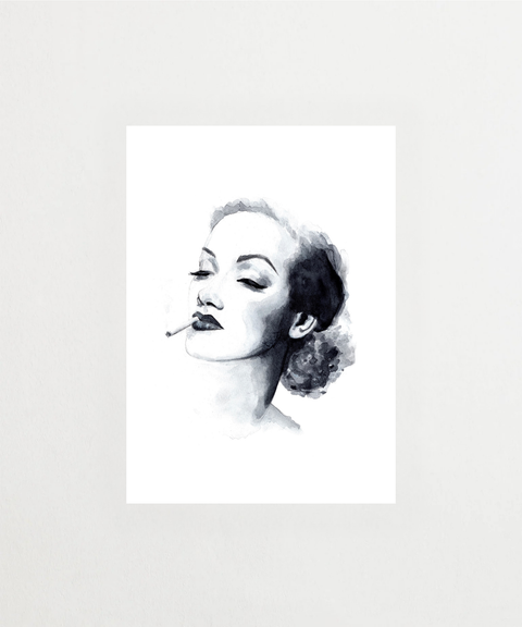 Old Hollywood poster med elegant vintage motiv – FrenzyFrame
