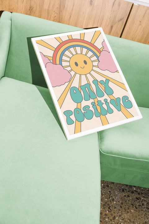Only Positive texttavla visad med ram som tillval – FrenzyFrame