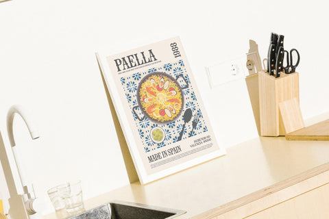 Paella Para Siempre poster visad med valfri ram – FrenzyFrame kökstavla