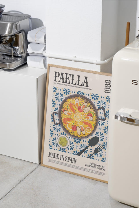 Paella Para Siempre poster visad med ram som tillval – FrenzyFrame