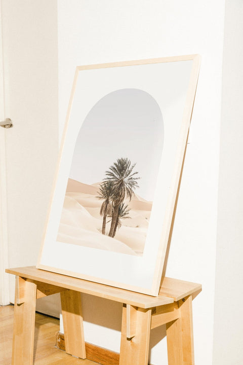 Palms & Peace poster visad med valfri ram – FrenzyFrame