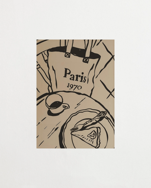Paris 1970 vintage poster med klassisk Paris-design – FrenzyFrame