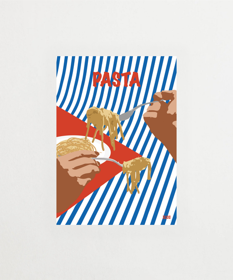 Pasta-poster med illustrativ design – FrenzyFrame