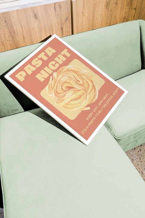 Pasta Night poster visad med valfri ram – FrenzyFrame