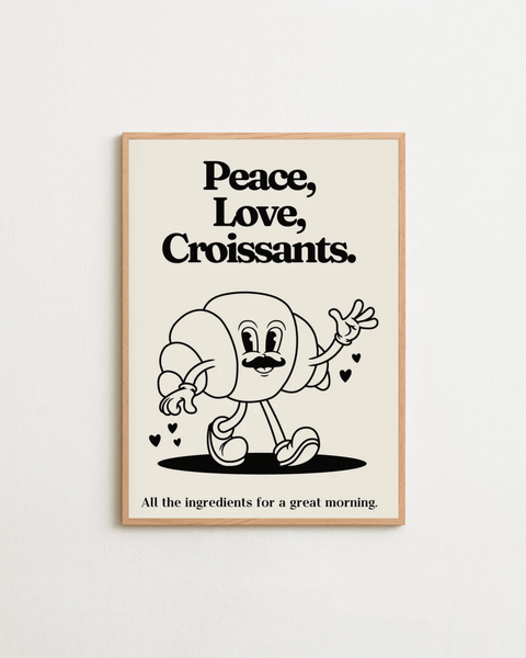 Peace, Love & Croissants - FrenzyFrame