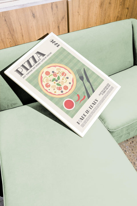 Pizza 1990 poster visad med valfri ram – FrenzyFrame