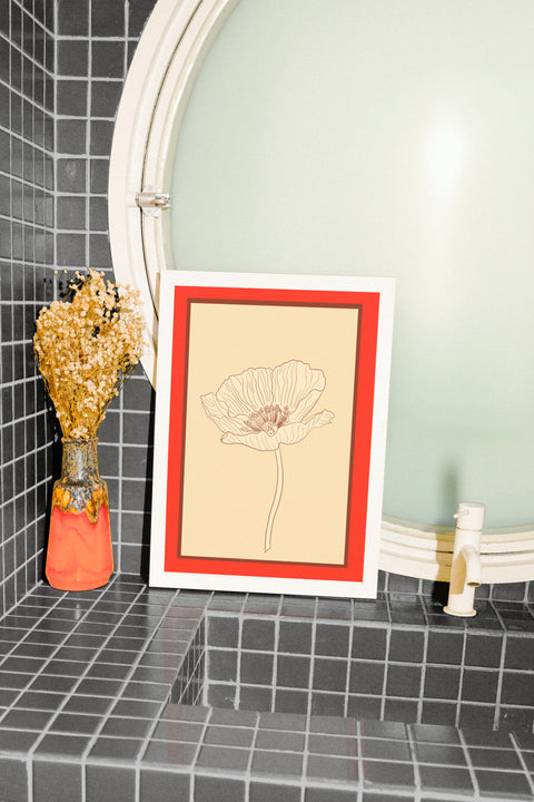 Poppy poster visad med valfri ram – FrenzyFrame