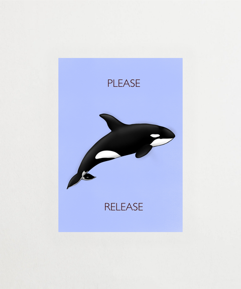 Rädda Willy poster med ikonisk valillustration – FrenzyFrame