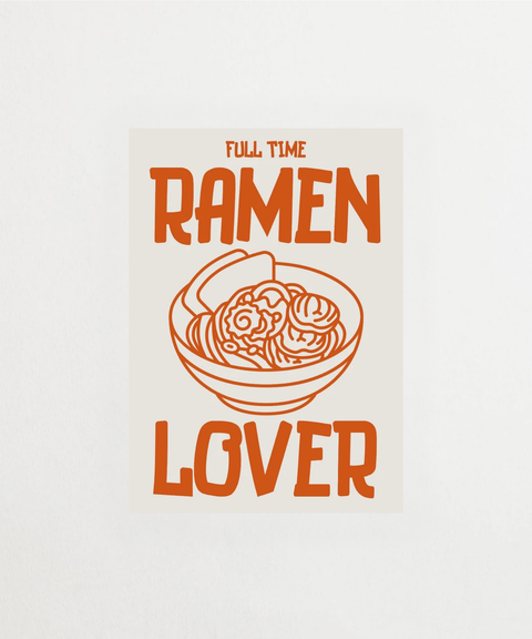 Ramen Lover poster med illustration av ramen – FrenzyFrame