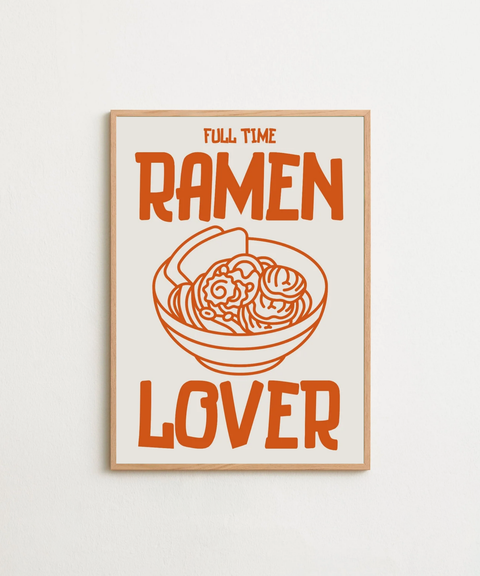 Ramen Lover poster visad med valbara ram – FrenzyFrame