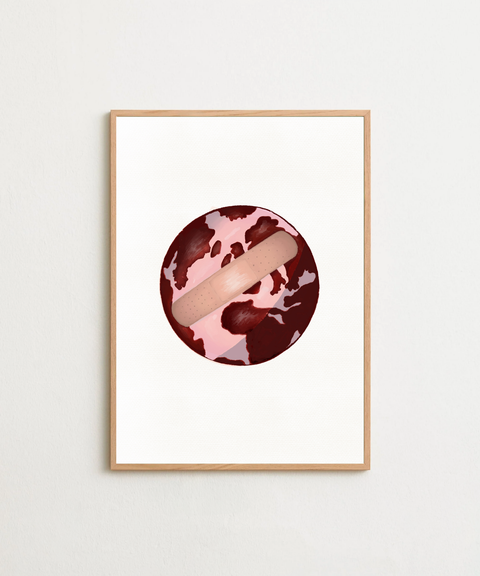 Save the planet poster visad med ram som tillval – FrenzyFrame