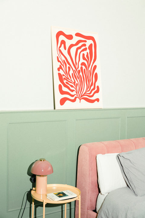 Seaweed, red poster visad med valfri ram i hemiljö – FrenzyFrame