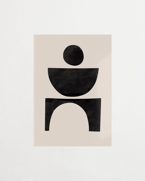 Silent Geometry poster med geometriska former – FrenzyFrame