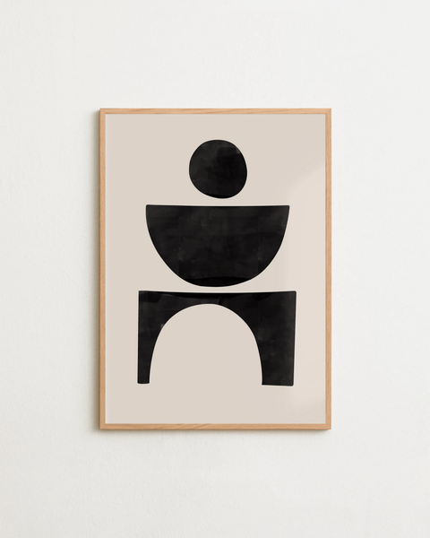 Silent Geometry poster visad med valfri ram på vägg – FrenzyFrame
