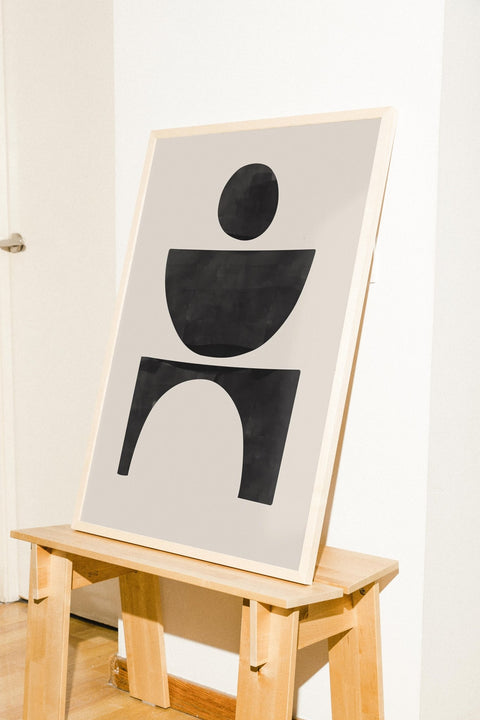 Silent Geometry poster visad med valfri ram i miljö – FrenzyFrame