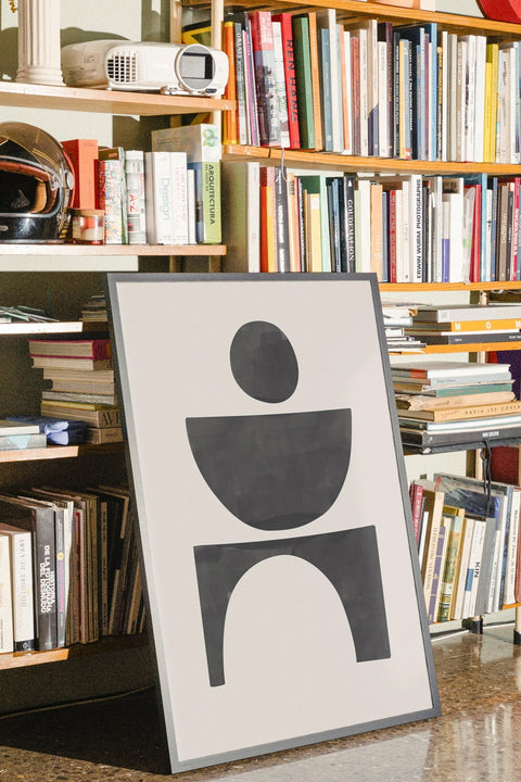 Silent Geometry poster visad med valfri ram i miljöbild – FrenzyFrame