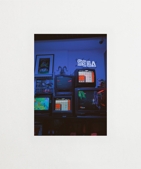 Sonic poster med ikonisk videospelsfigur – FrenzyFrame