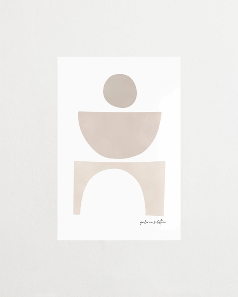 Stacked Calm poster med abstrakta former – FrenzyFrame