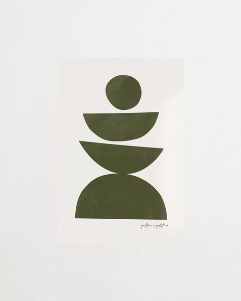 Stacked Stillness poster med minimalistisk design – FrenzyFrame