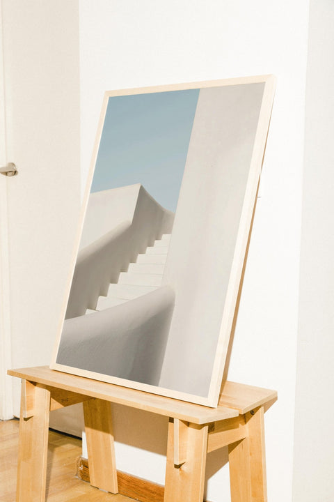 Stairway in Silence poster visad med ram som tillval – FrenzyFrame