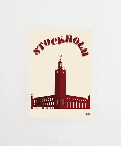 Stockholm Gul poster med gult motiv av Stockholm – FrenzyFrame