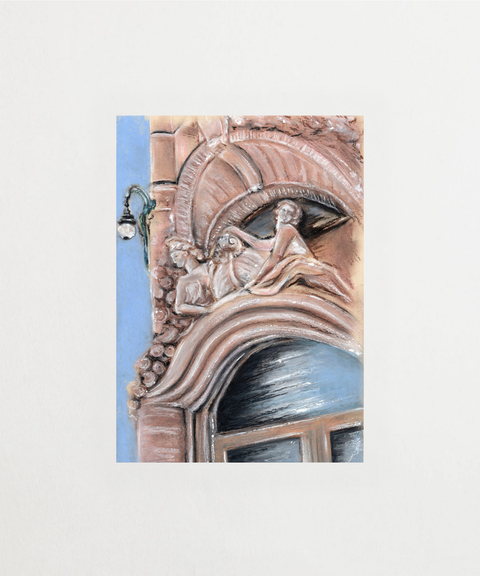 Stone Gaze poster med abstrakt stendesign – FrenzyFrame
