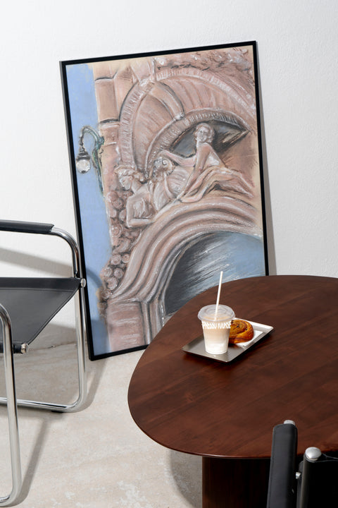 Stone Gaze poster i miljö med valfri ram – FrenzyFrame