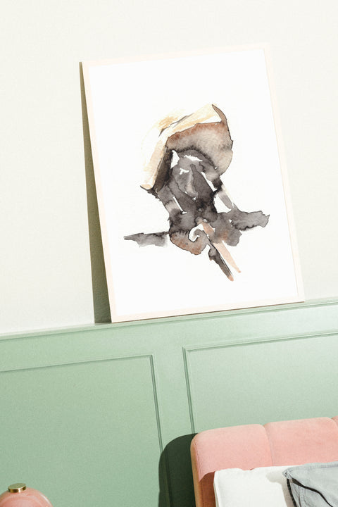 Sun Bathing poster i miljö med valfri ram – FrenzyFrame