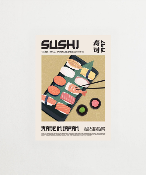 Sushi-poster med japansk inspiration – FrenzyFrame