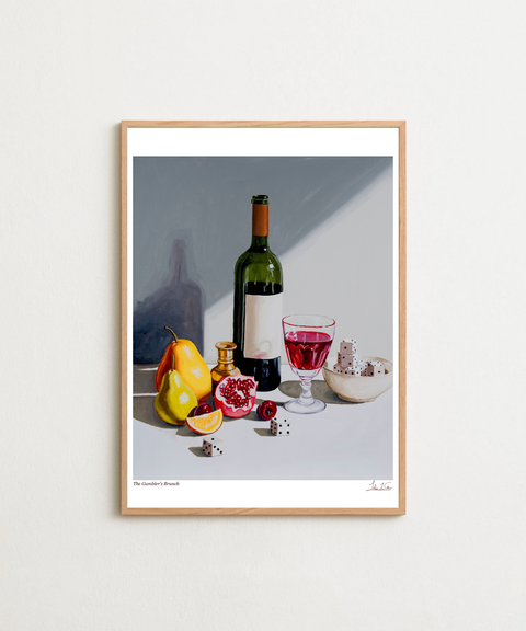 The Gambler's Brunch poster visad med valfri ram – FrenzyFrame