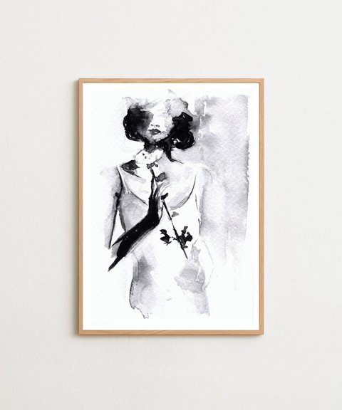 The Rose poster visad med ram som tillval – FrenzyFrame